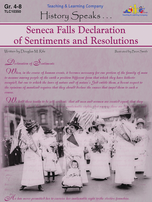Title details for Seneca Falls Declaration of Sentiments and Resolutions by Douglas M. Rife - Available